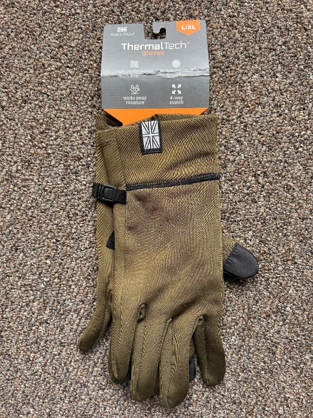 Brand New Forest Green Thermal Gloves